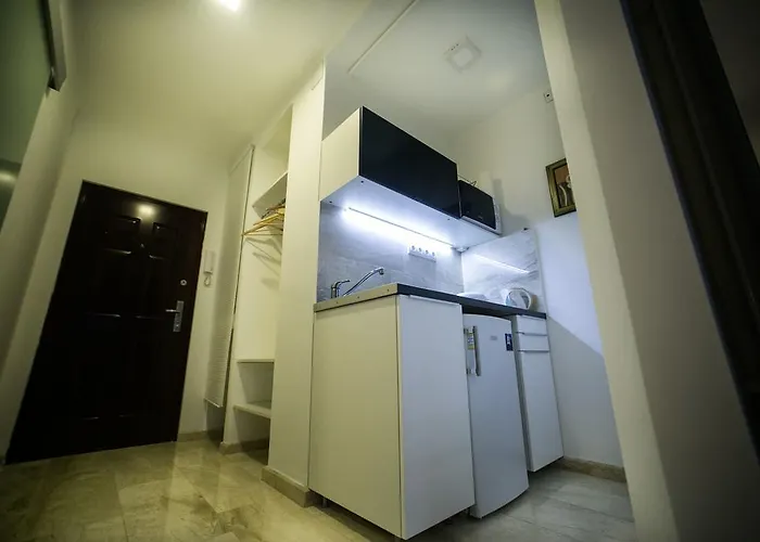 아파트 Downtown With Balcony & Optional Garage & Restaurant In The Building